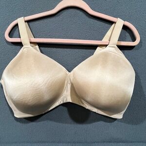 Vanity Fair Beauty Back Full Figure Wirefree Bra 42DD Nude Beige 71267